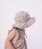 Breitkrempiger Baby-Sonnenhut aus Popeline mit Blumenmuster f&uuml;r M&auml;dchen blau/vielfarbig