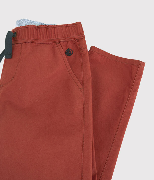 Hose aus Sergestoff in Regular-Fit-Passform f&uuml;r Jungen braun