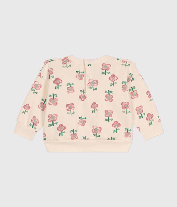 Baby-Sweatshirt aus Molton naturfarben/vielfarbig