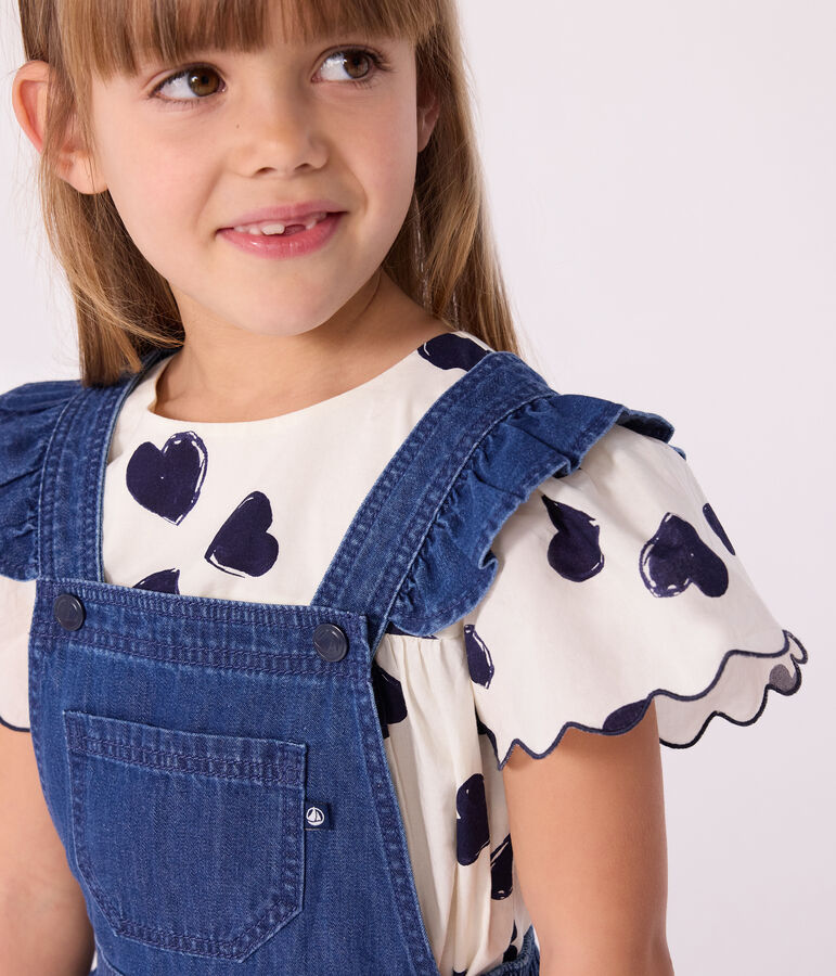 Kinder-Latzkleid aus Denim blau