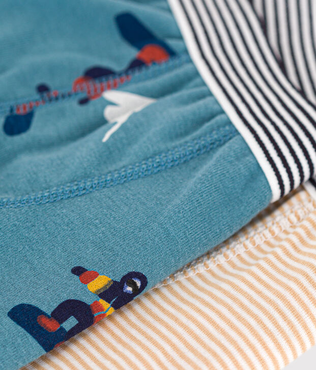 2er-Set Boxershorts aus Baumwolle mit Snowboardmotiv f&uuml;r Jungen vielfarbig