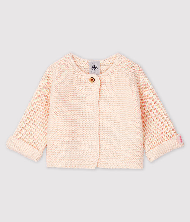 Baby-Cardigan aus Bio-Baumwollstrick rosa