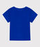 Damen-T-Shirt L’ICONIQUE aus Leinen blau PERSE