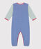Strampler aus gestreifter Baumwolle blau CALVIN/ MARSHMALLOW