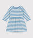 Langärmeliges Baby-Kleid aus gestreiftem Jersey