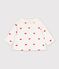 Baby-Bluse aus Feincord mit gesticktem Schleifenmuster naturfarben/rot