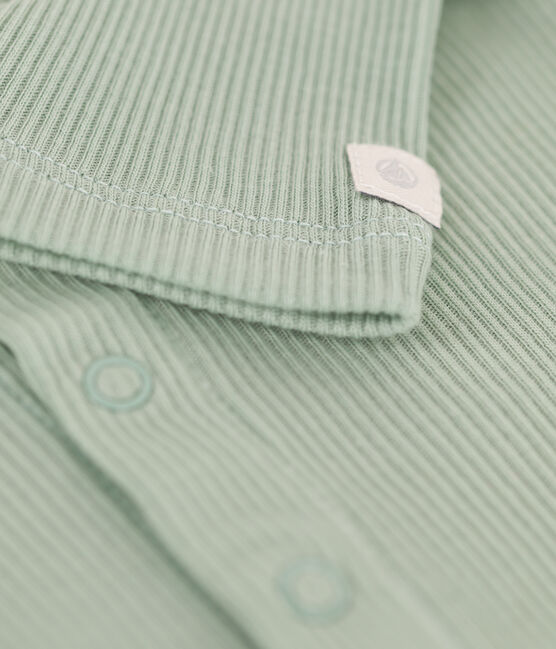 Baby-Cardigan aus Baumwolle und Lyocell grün HERBIER