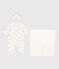Dreiteiliges Baby-Set aus Baumwolle weiss MARSHMALLOW/grau GRIS