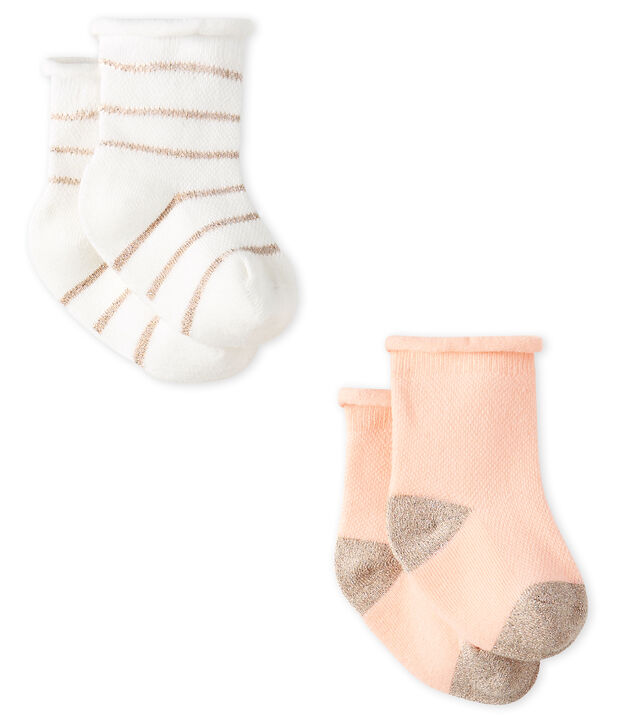 2er-Set leichte Kinderstr&uuml;mpfe Baby M&auml;dchen vielfarbig