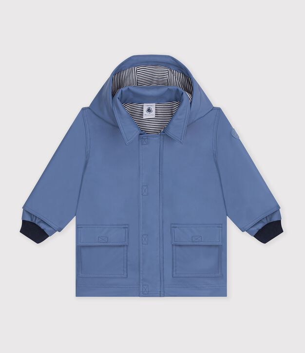 Ikonische Baby-Regenjacke einfarbig blau