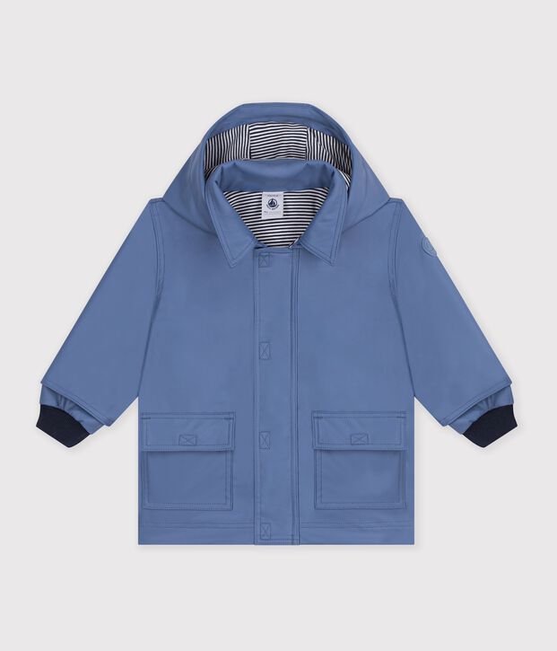 Ikonische Baby-Regenjacke einfarbig blau