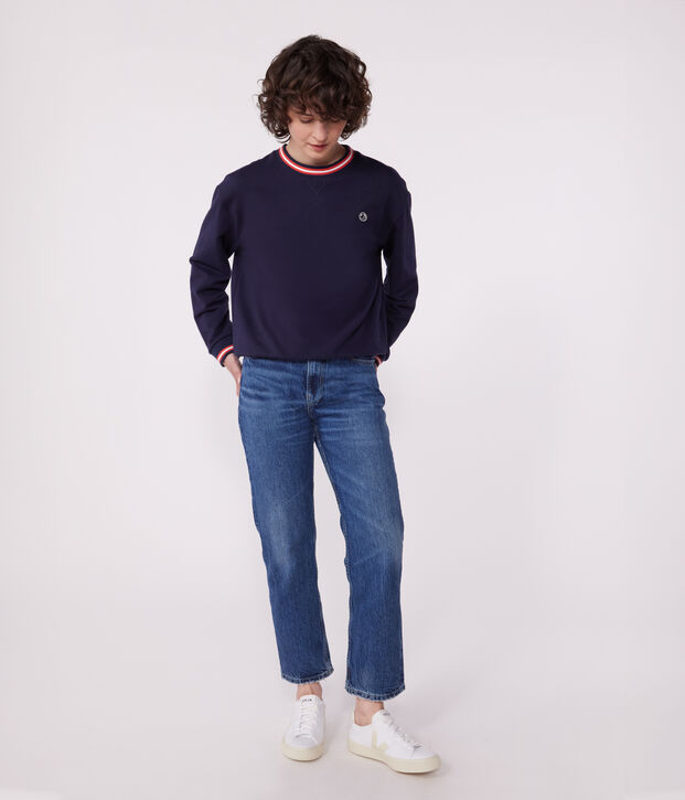 Damen-Sweatshirt aus einfarbiger Baumwolle SMOKING