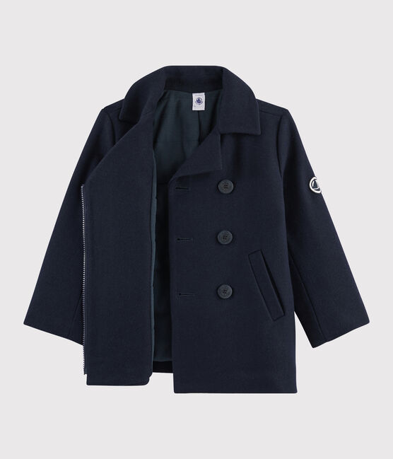 Caban-Jacke aus Wollstoff für Jungen blau SMOKING