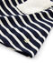 Langärmeliges Kinderkleid für Mädchen blau SMOKING/beige COQUILLE