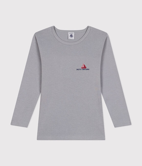 Tee-shirt manches longues en coton enfant grau PIGEON