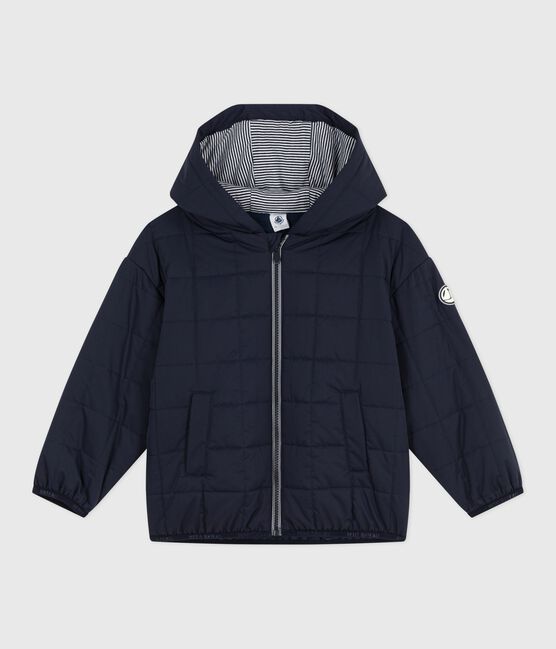 Leichte Kinder-Winterjacke einfarbig blau SMOKING
