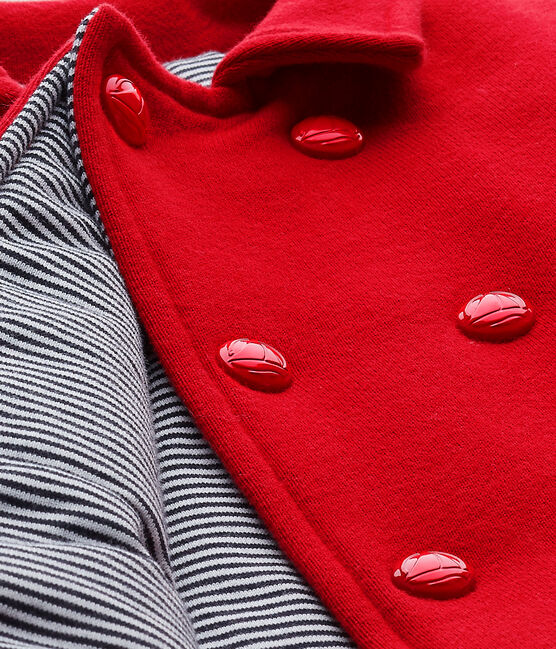 Unisex-Baby-Cabanjacke aus Molton rot TERKUIT