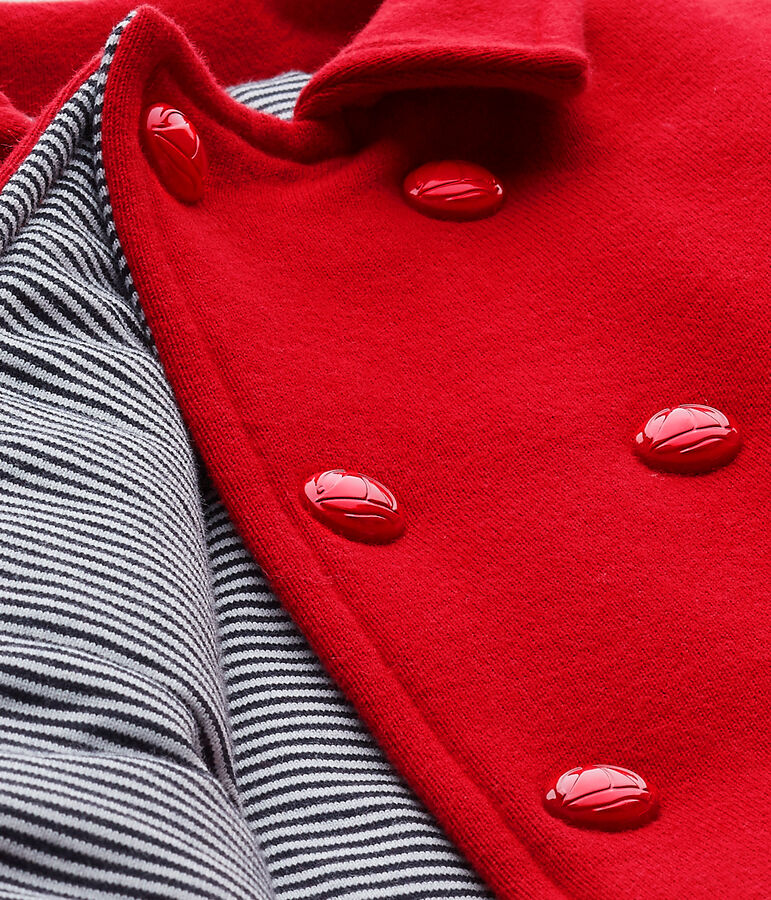 Unisex-Baby-Cabanjacke aus Molton rot