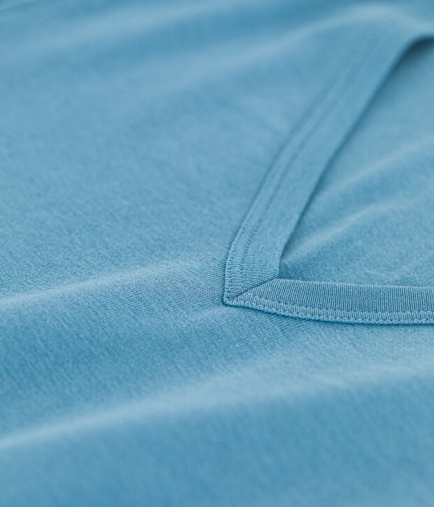 T-Shirt L&rsquo;ICONIQUE aus Baumwolle mit V-Ausschnitt f&uuml;r Damen blau