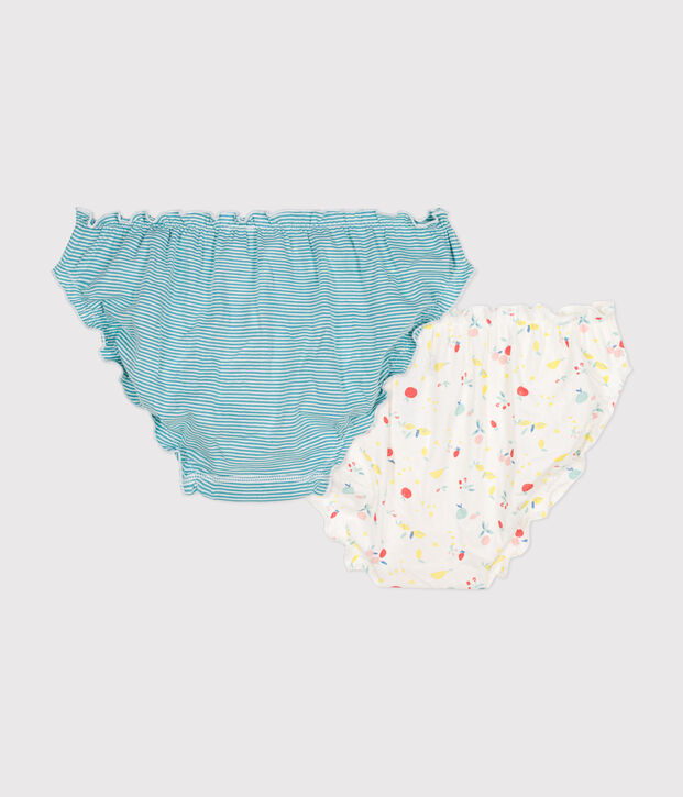 2er-Set Slips mit R&uuml;schen aus Baumwolle f&uuml;r Damen vielfarbig