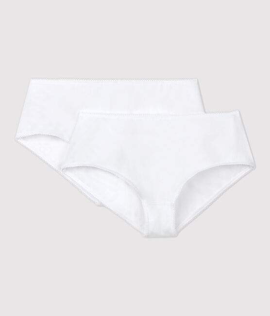 2er-Set weiße Shortys für Mädchen variante 1