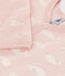 Baby-Strampler aus Samt mit rosa Walmotiv SALINE/ MARSHMALLOW