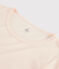Damen-T-Shirt aus Wolle und Baumwolle rosa FLEUR