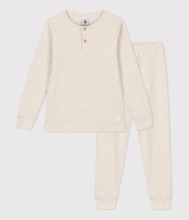 Kinderpyjama aus Baumwolle beige