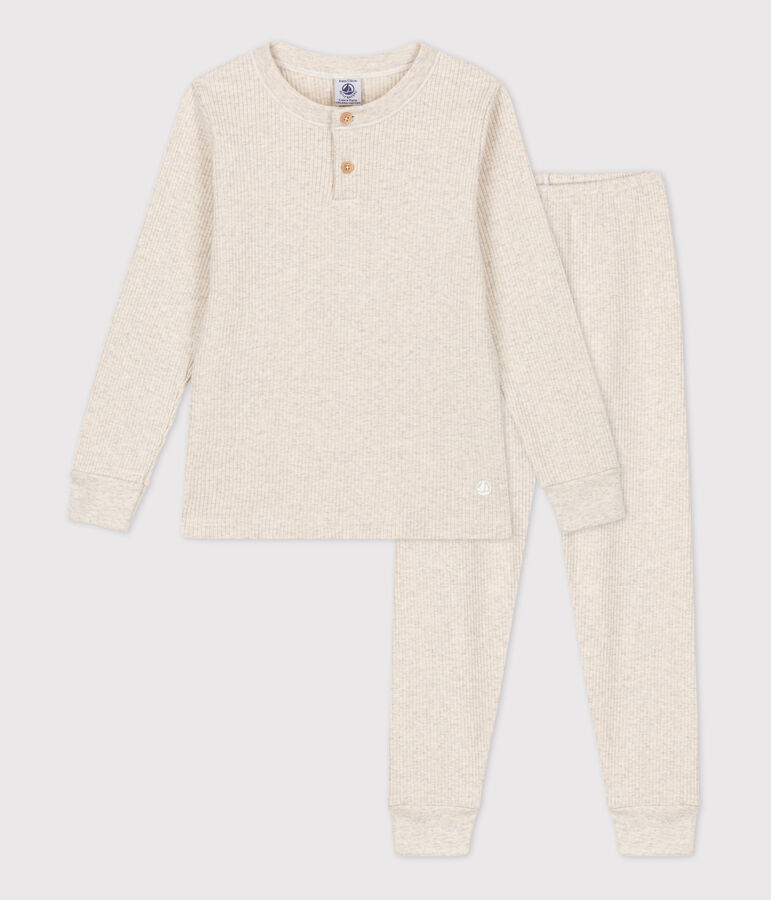 Kinderpyjama aus Baumwolle beige