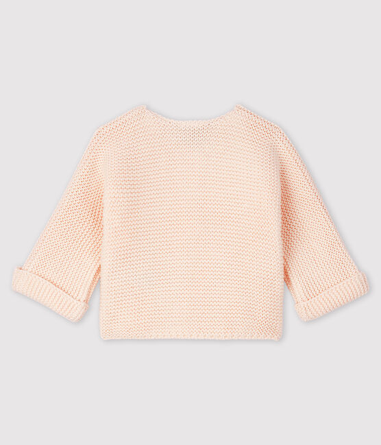 Baby-Cardigan aus Bio-Baumwollstrick rosa FLEUR