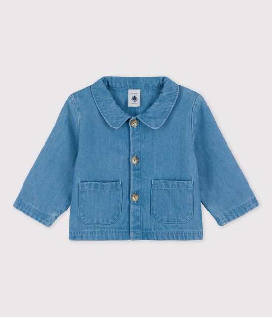 Babyjacke aus leichtem Bio-Denim blau DENIM CLAIR