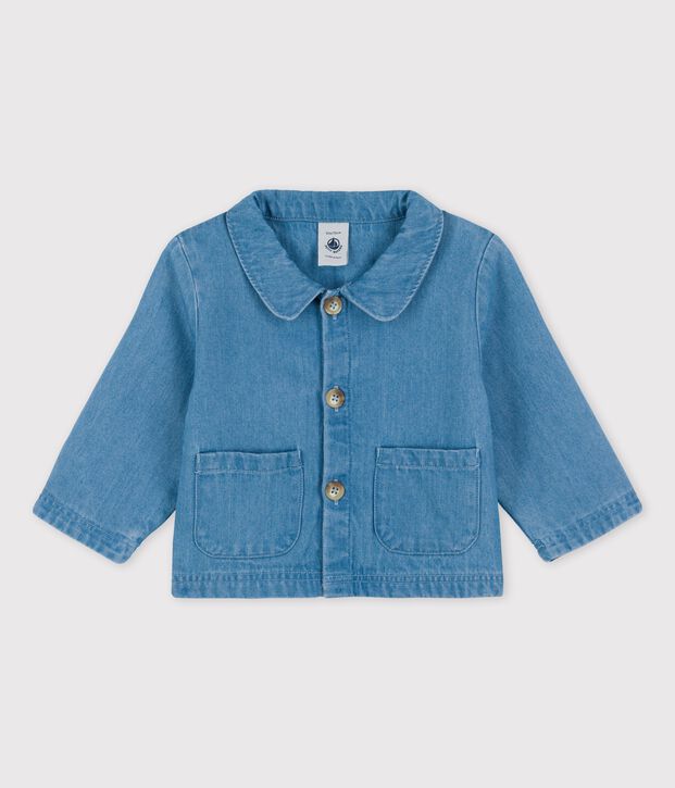 Babyjacke aus leichtem Bio-Denim blau