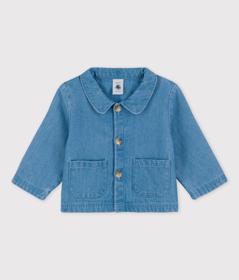 Babyjacke aus leichtem Bio-Denim blau