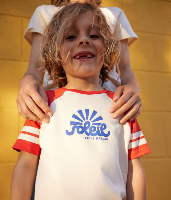 T-Shirt mit Printmotiv aus Jersey Kinder/Jungen rot AVALANCHE/ AURORA