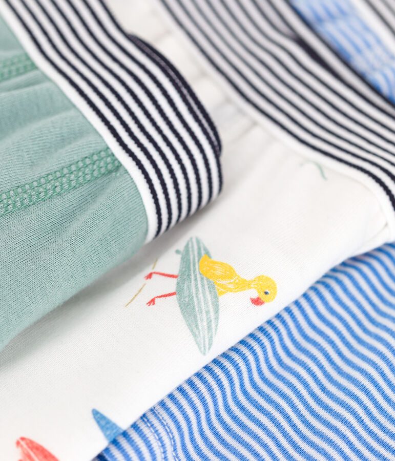 3er-Set Kinder-Boxershorts aus Baumwolle mit Surf-Motiven vielfarbig