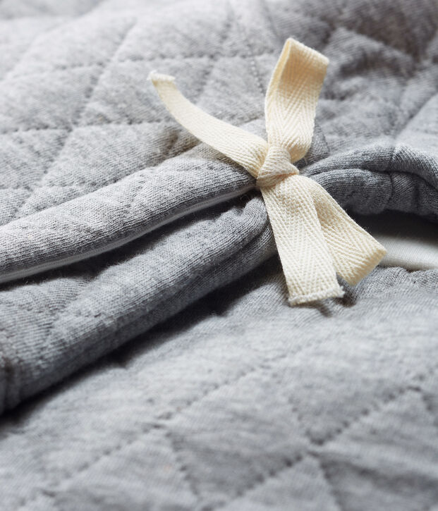2-teiliges Baby-Set aus gestepptem Doppeljersey grau