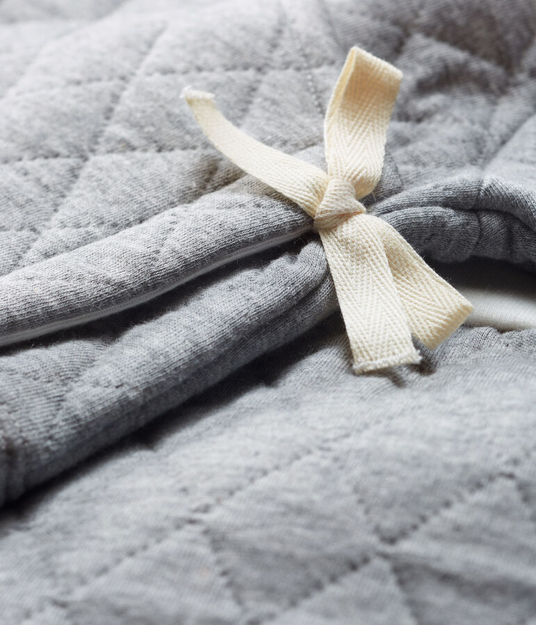 2-teiliges Baby-Set aus gestepptem Doppeljersey grau