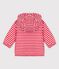 Warme Baby-Windjacke aus recyceltem Polyester rot PEPS/weiss MARSHMALLOW