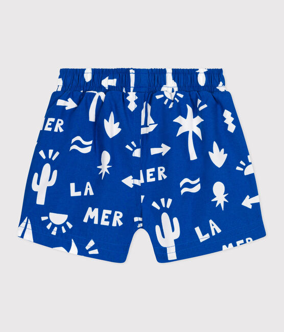 Baby-Badeshorts mit Strandmotiven blau PORCELANA/ MARSHMALLOW