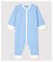 Fußloser Baby-Strampler aus Baumwolle mit blauen Streifen blau EDNA/weiss MARSHMALLOW