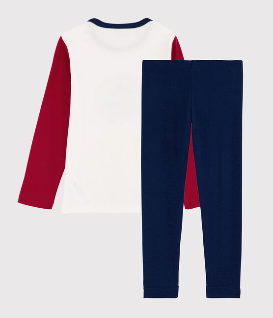 Kinderpyjama aus Baumwolle für Jungen blau MEDIEVAL/weiss MULTICO