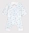 Baby-Set aus Baumwolle mit Kragen und Fuchsmotiv weiss/vielfarbig