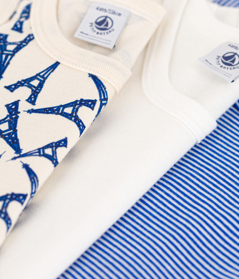 3er-Set Unterhemden aus Baumwolle f&uuml;r Jungen vielfarbig