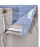 Gestreifte Jungen-Bermudashorts grau MINERAI/weiss LAIT