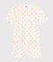 Damen-Kurzpyjama aus Baumwolle mit Herzmotiv weiss MARSHMALLOW/weiss MULTICO