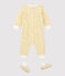 Baby-Schlaf-Set aus kuschelig weichem Frottee mit Blumenmuster OCRE/ ECUME2