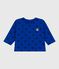 Langärmeliges Baby-T-Shirt aus Baumwolle mit Sternmotiv blau OLYMPIC/ SOIR