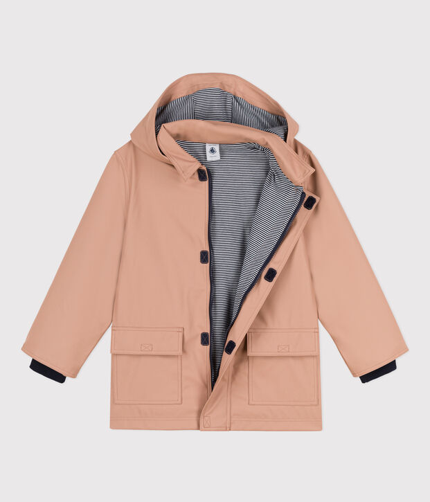 KLASSISCHE KINDER-REGENJACKE AUS RECYCELTEM MATERIAL beige