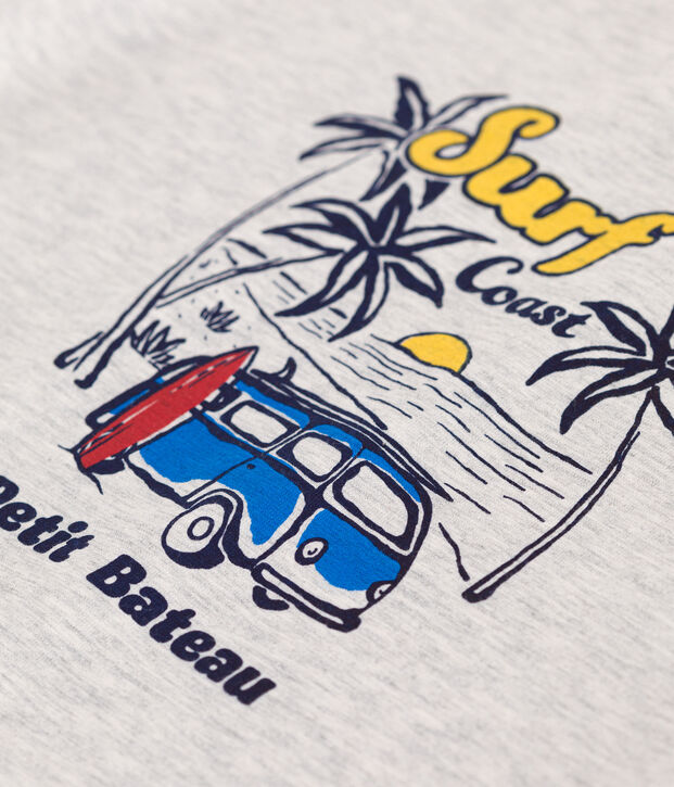 Kurz&auml;rmeliges Kinder-T-Shirt aus bedruckter Baumwolle BELUGA CHINE