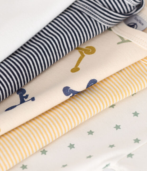 5er-Set langärmelige Baby-Bodys aus Baumwolle mit Roller-Printmotiv variante 1